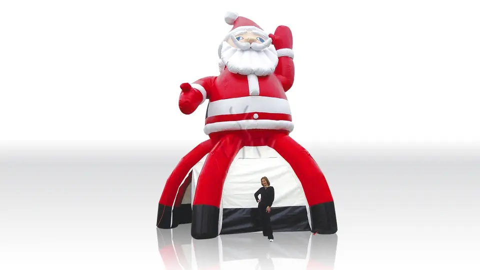 Tent with Christmas Father, external diameter 6.5 m commercial holiday inflatable