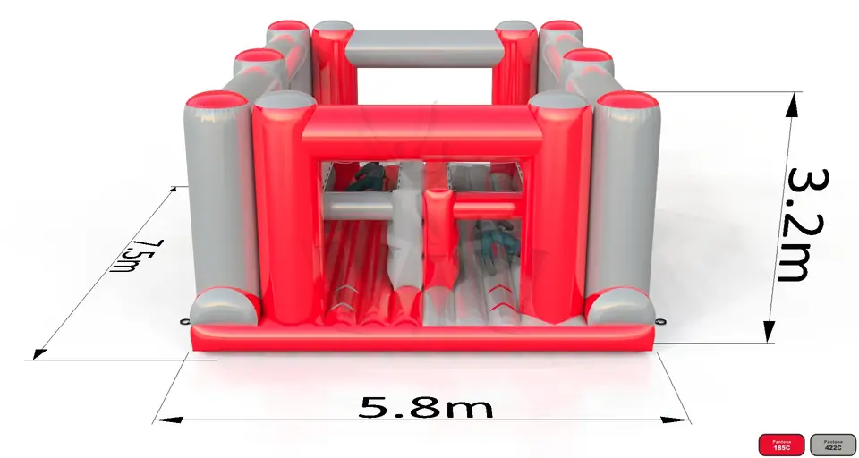 Obstacle course for crawling commercial inflatable obstacle course