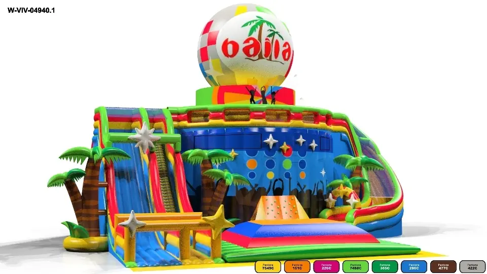 Playground Disco GIGANT 24.4 x 31.3 x 21.3 m commercial inflatable playground
