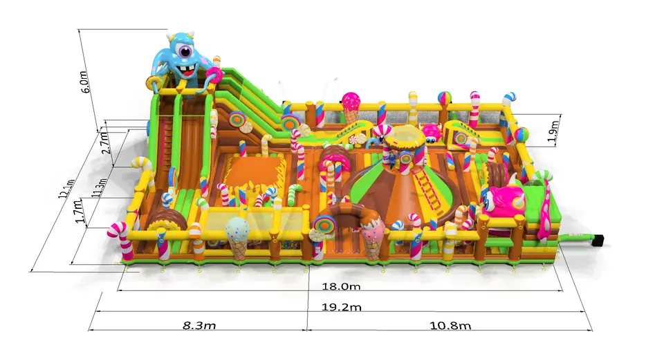 Playground Micro Monsters (full floor) commercial inflatable playground
