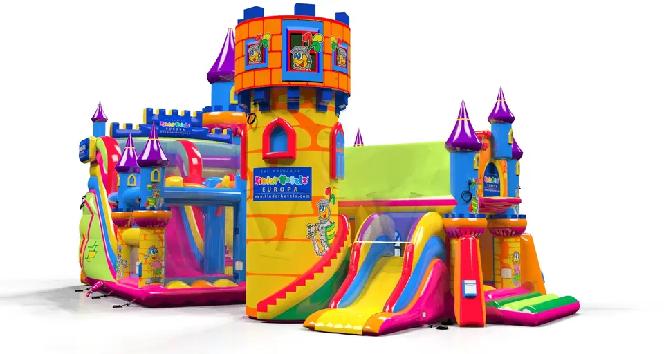 Slide Knigh's Castle with Active Center Kinderhotel commercial inflatable playground