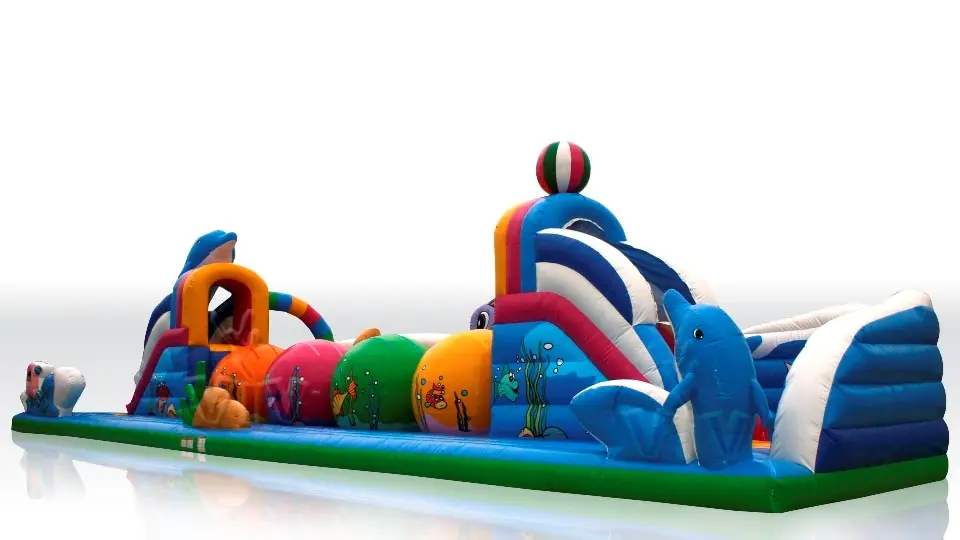 Wipe-Out Dolphin - Collection Unterwater World commercial inflatable wipe-out attraction