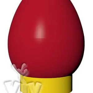Balloon `hard boiled egg` with wide base 4 m commercial promotional inflatable balloon